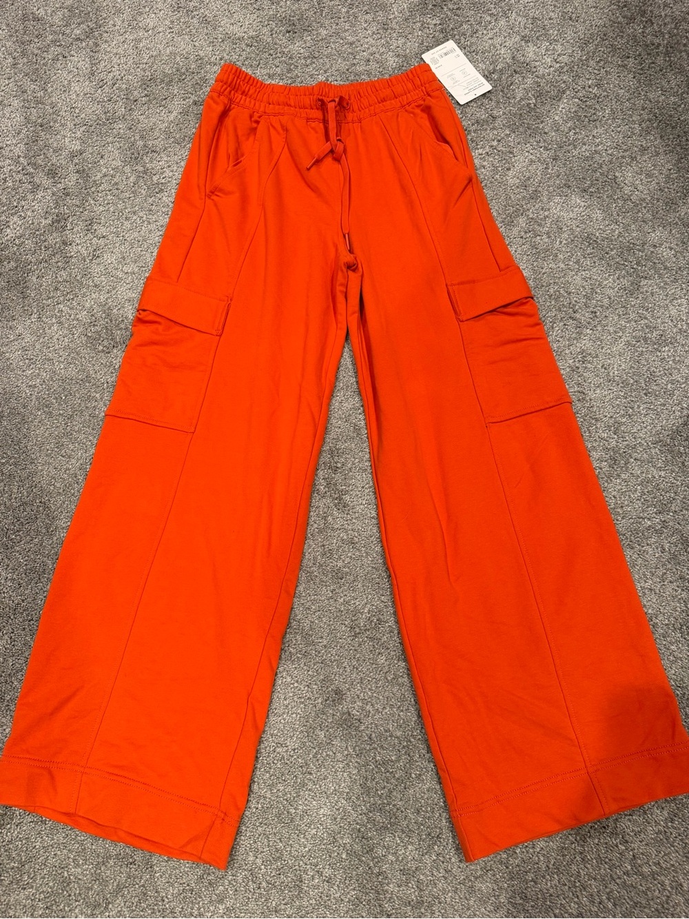 POWER OF SHE RETROTERRY CARGO Wide Leg Pant Orange ATHLETA women’s XS RUNS BIG